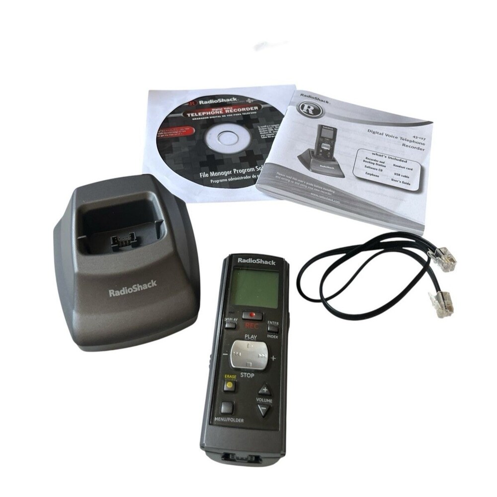 RadioShack 43127 Digital Voice Telephone Recorder Open Box